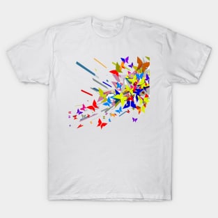 Kaleidoscopic Flight Butterfly Explosion T-Shirt